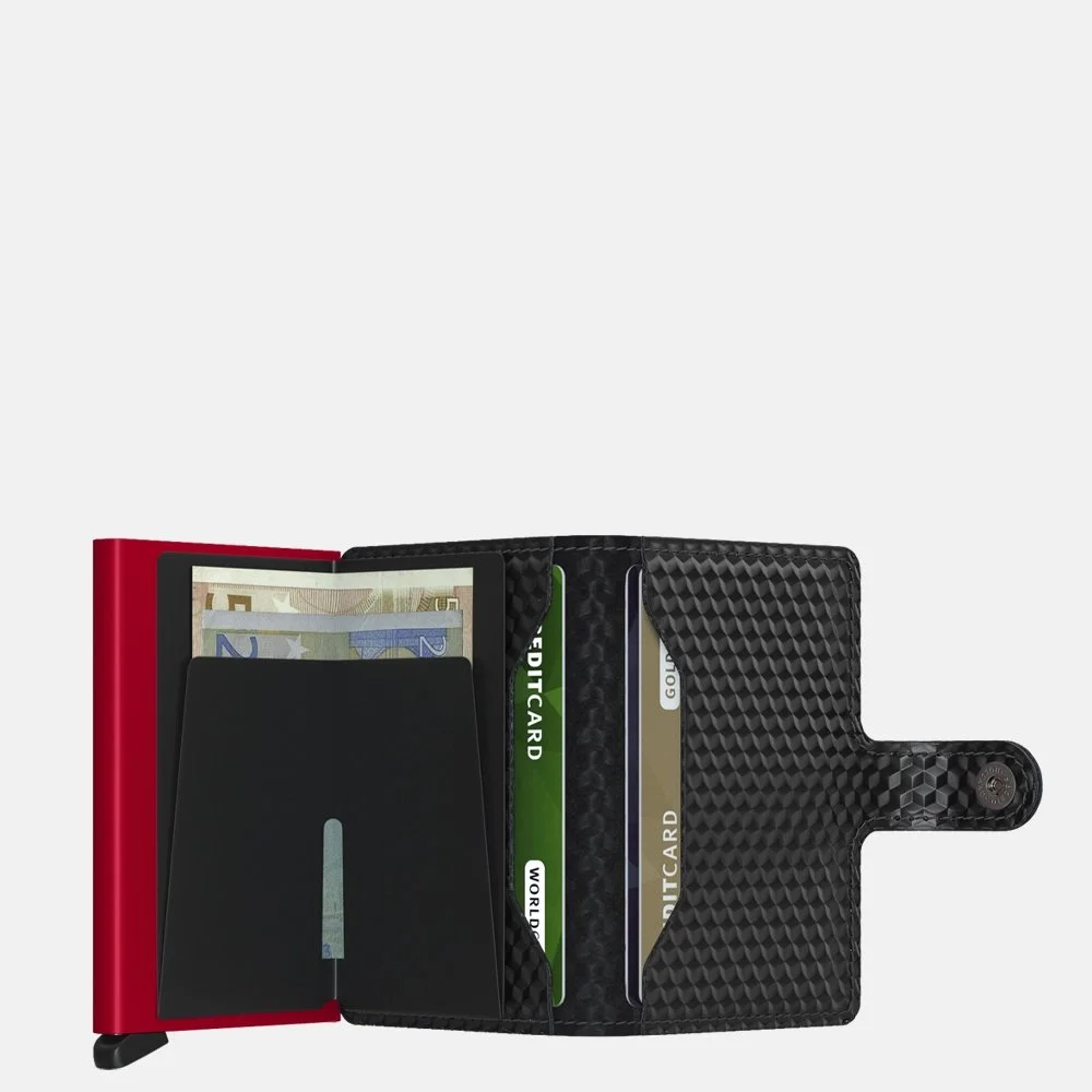 Secrid Miniwallet pasjeshouder cubic black-red bij Duifhuizen