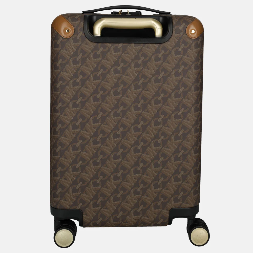 Michael Kors small hardcase travel trolley brown/luggage bij Duifhuizen