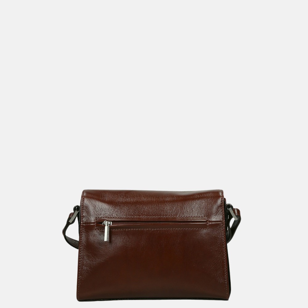 Claudio Ferrici Classico crossbody tas S brown bij Duifhuizen