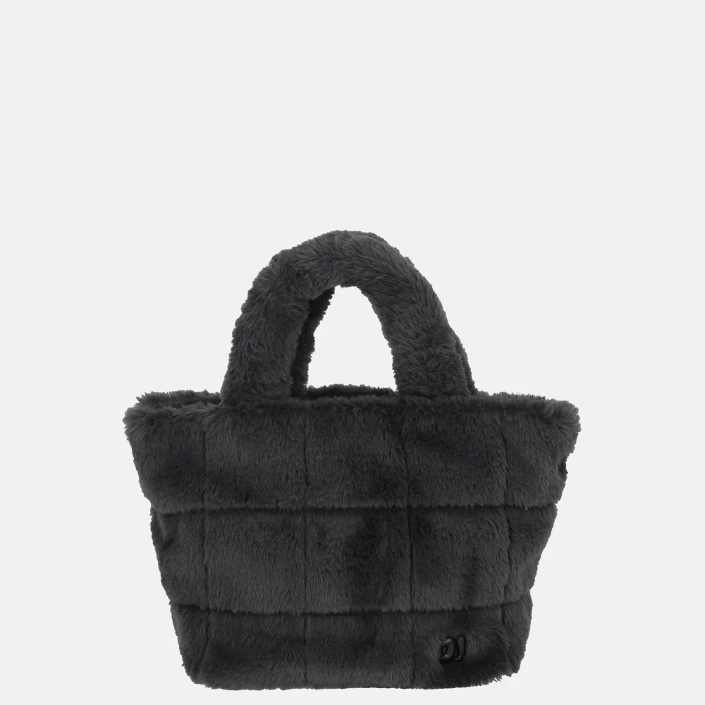 David Jones Faux Fur handtas black bij Duifhuizen