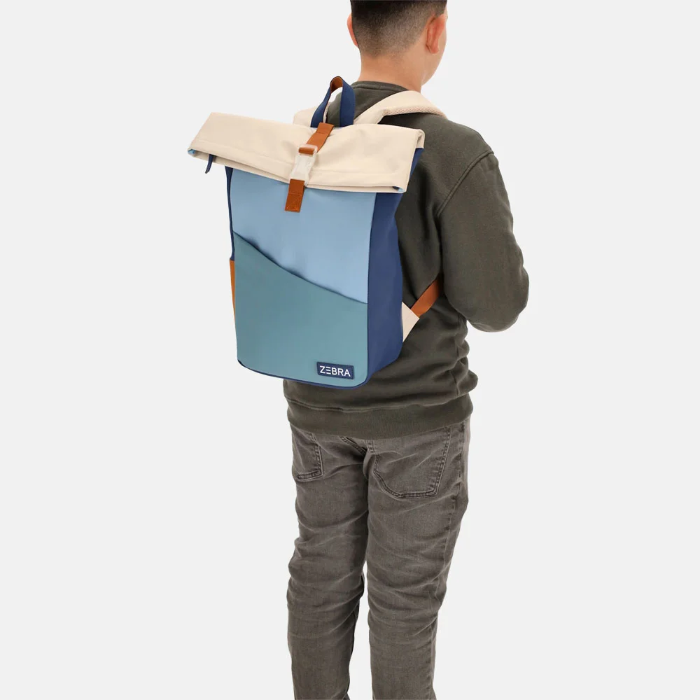 Zebra Trends Scott kinderrugzak  middenblauw bij Duifhuizen