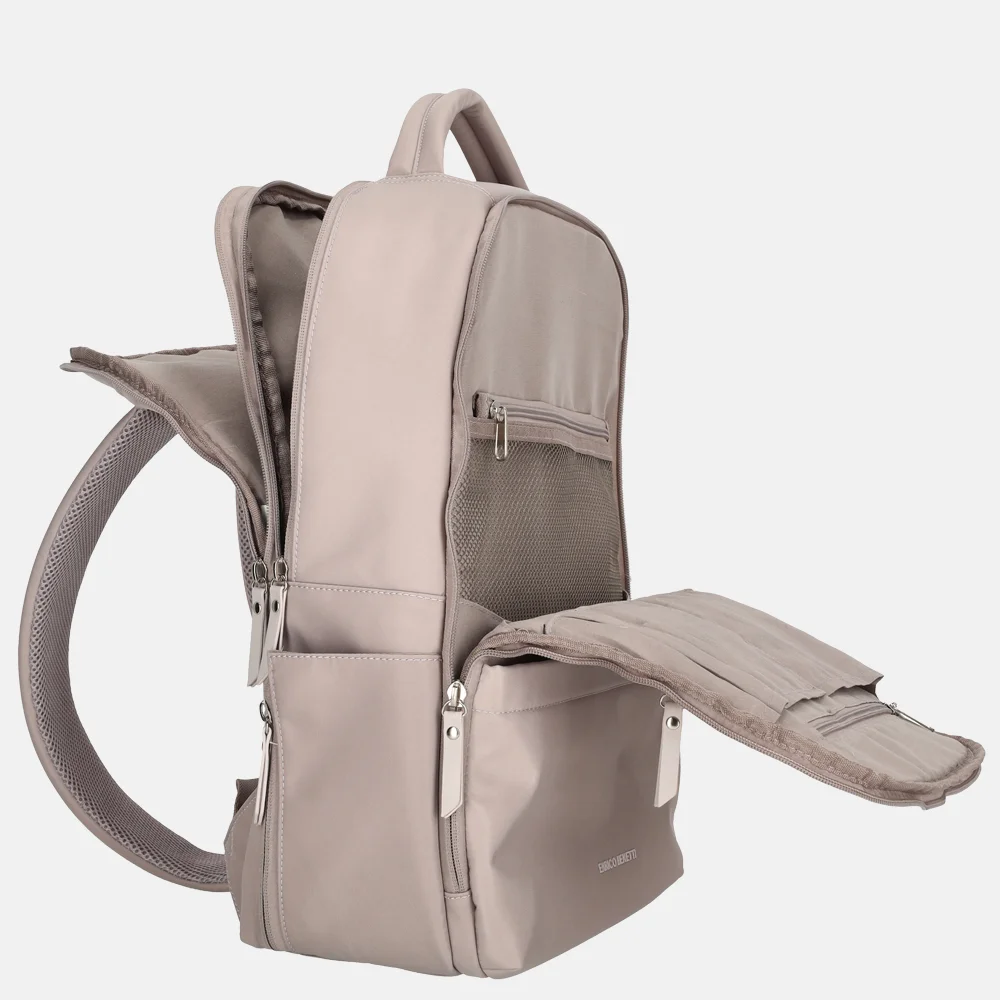 Enrico Benetti Caroline laptoprugzak 15 inch  taupe bij Duifhuizen