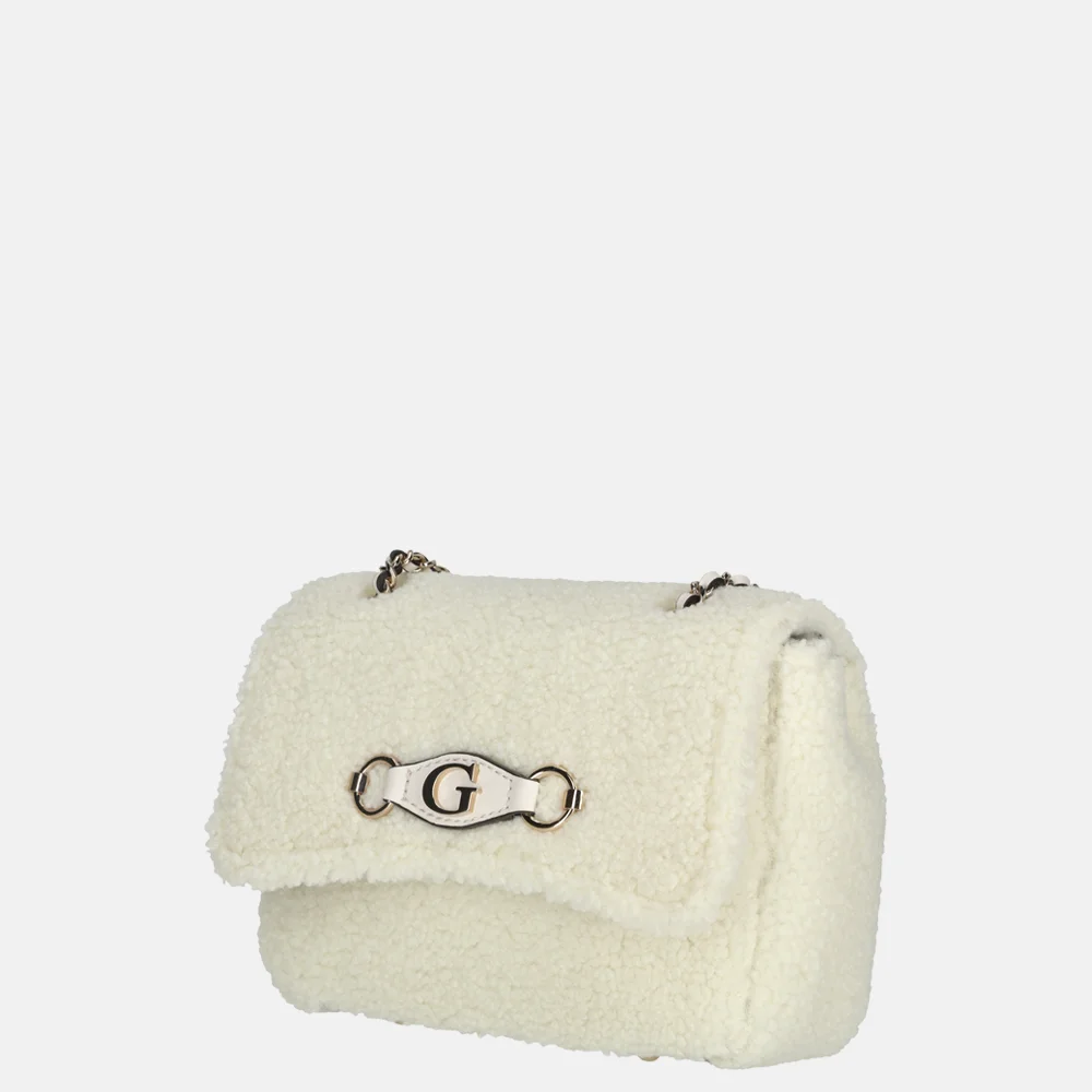 Guess Aslia schoudertas teddy white bij Duifhuizen