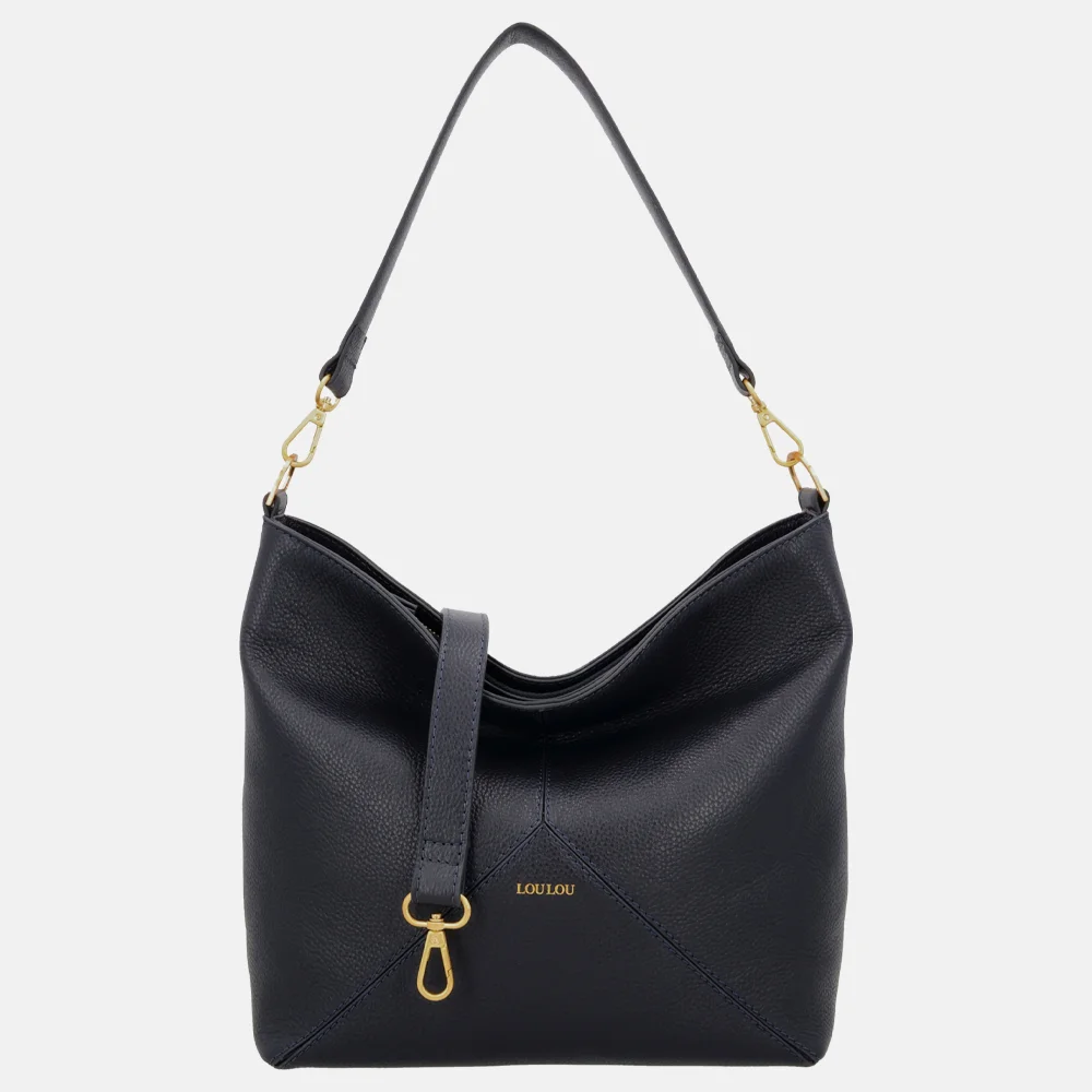 Loulou Essentiels Sabine buideltas dark blue bij Duifhuizen