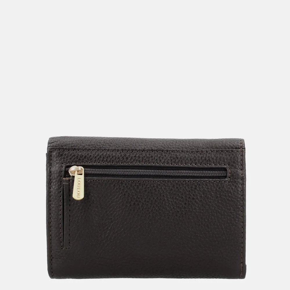 Loulou Essentiels Petite Fleur portemonnee S chocolate torte bij Duifhuizen