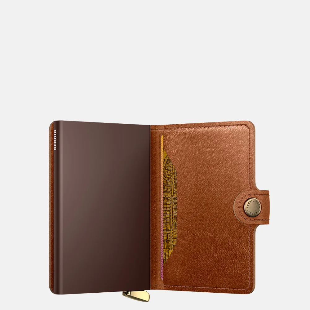 Secrid Premium Miniwallet Emboss Lines pasjeshouder cognac bij Duifhuizen