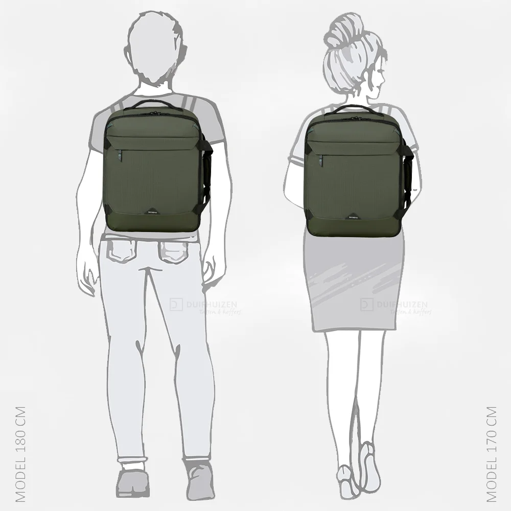 Samsonite Roadseeker underseater/rugzak M dark olive bij Duifhuizen