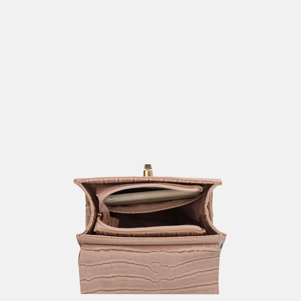 Charm London Knightsbridge handtas croco oudroze bij Duifhuizen