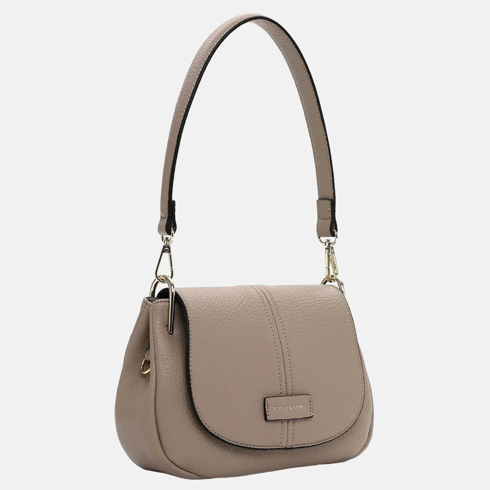 Emily & Noah Halla schoudertas taupe bij Duifhuizen