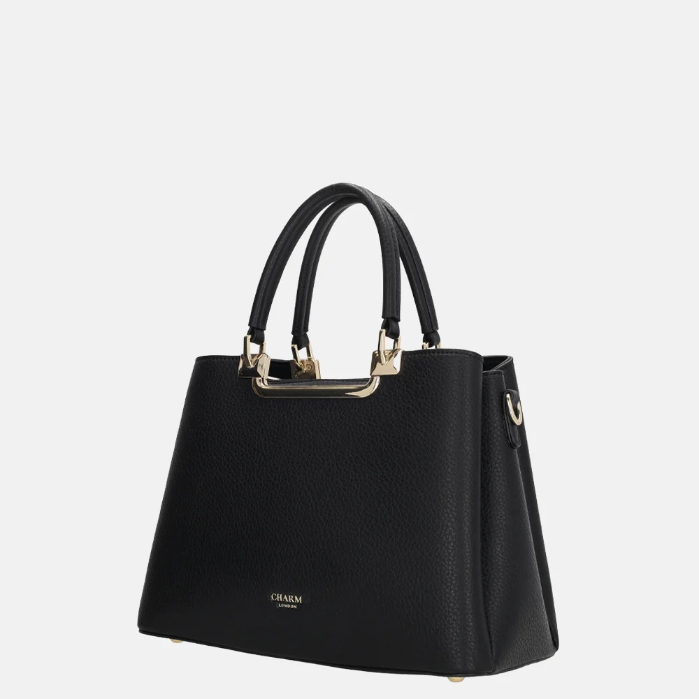 Charm London handtas M zwart bij Duifhuizen