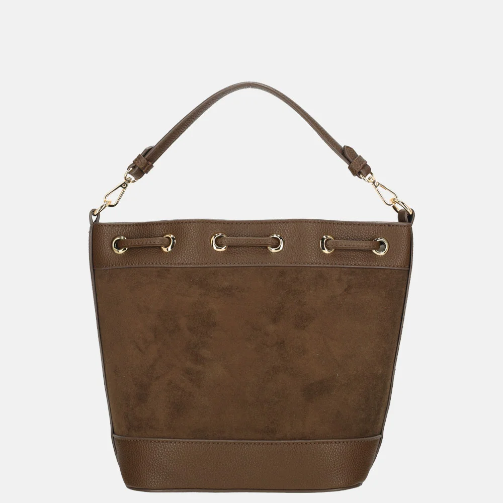 Firenze Reticule buideltas suedine coffee bij Duifhuizen