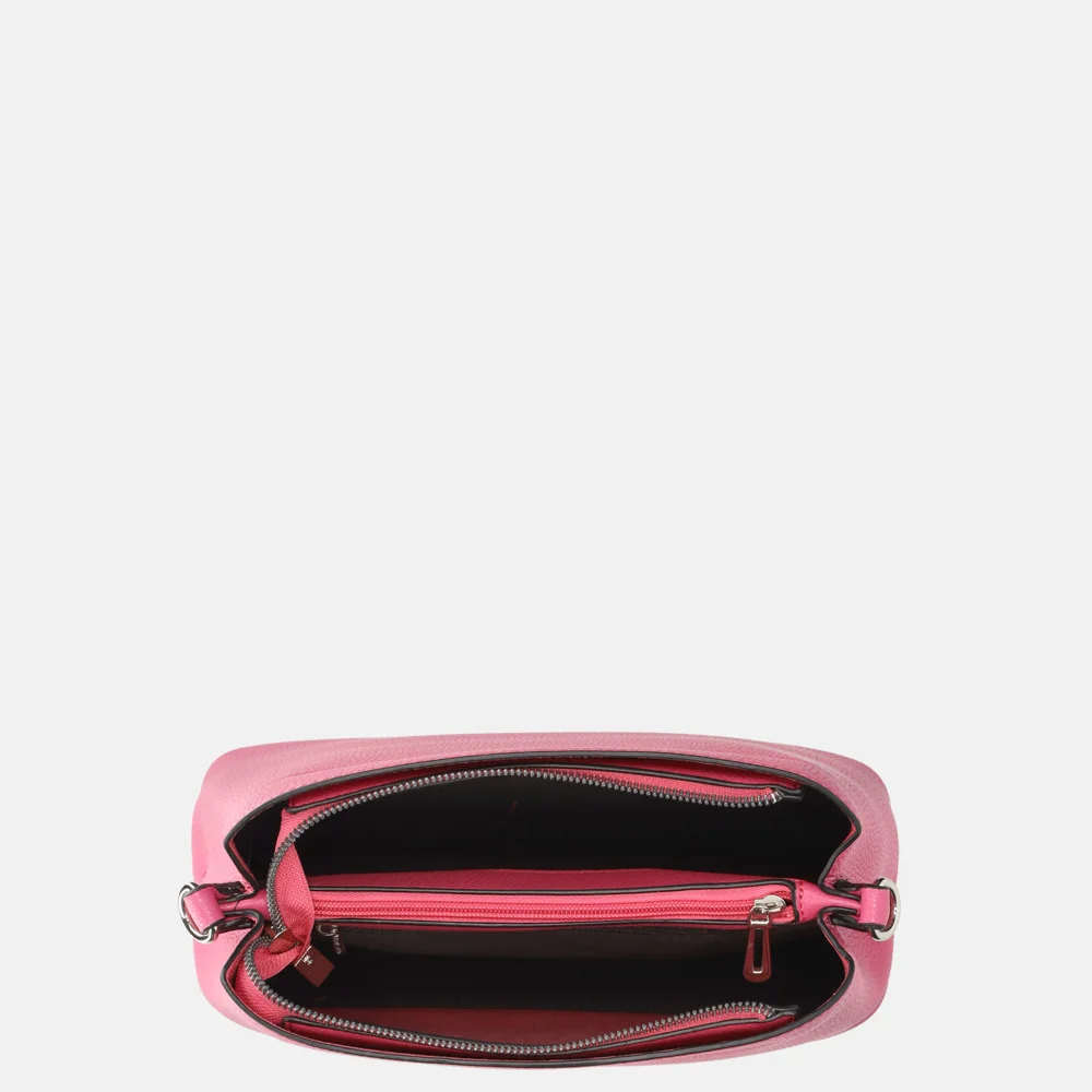 Flora & Co schoudertas fashionband fuchsia bij Duifhuizen