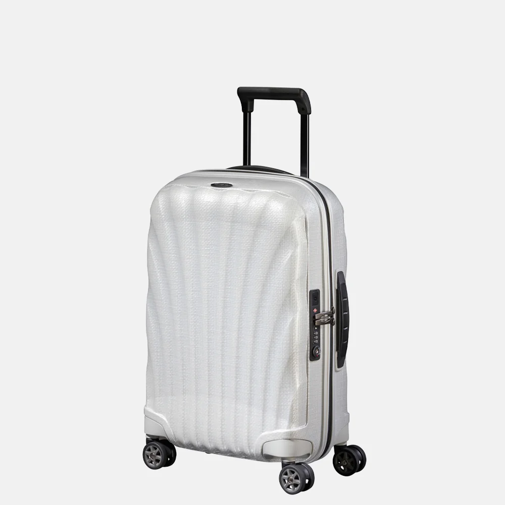 Samsonite C-Lite handbagage koffer 55 cm uitbreidbaar off white bij Duifhuizen