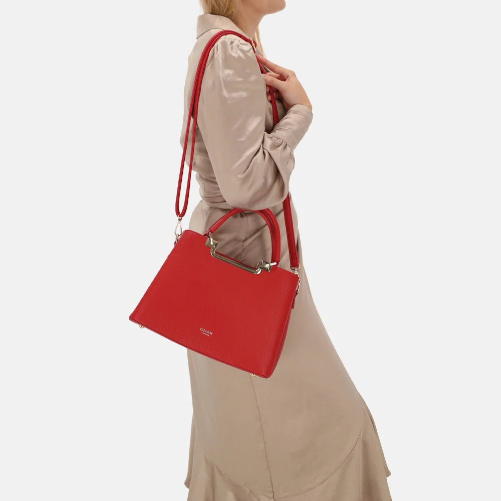 Charm London handtas M wijnrood bij Duifhuizen