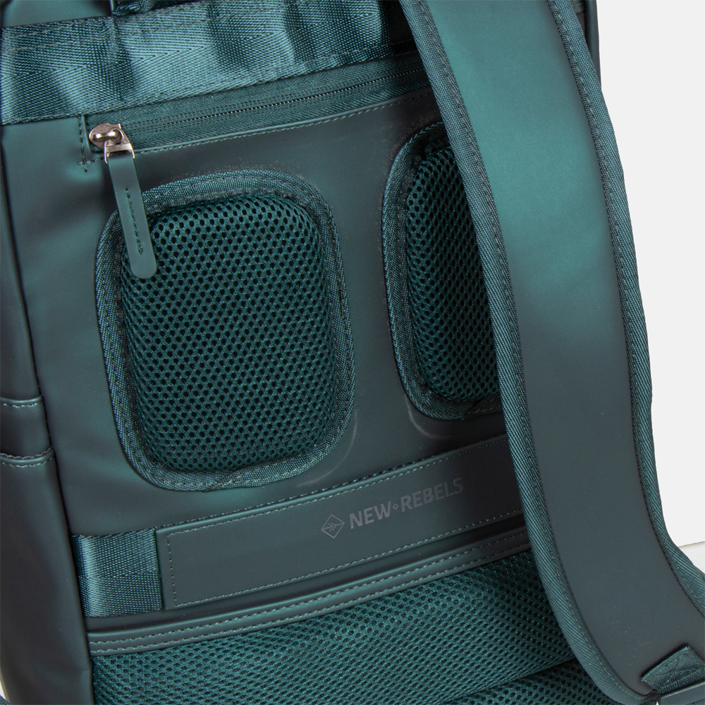 New Rebels Harper rugzak 14.1 inch dark green bij Duifhuizen