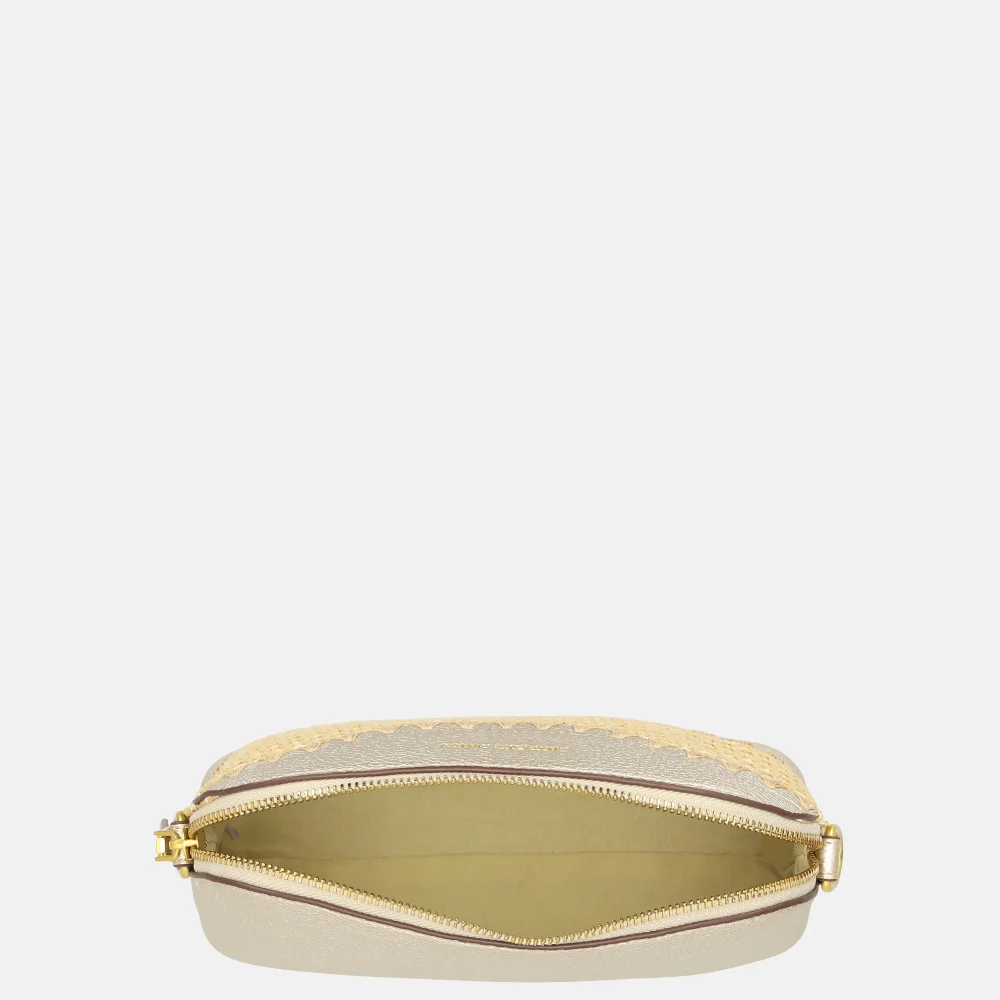 Laurent David Rosa crossbody tas raffia gold bij Duifhuizen