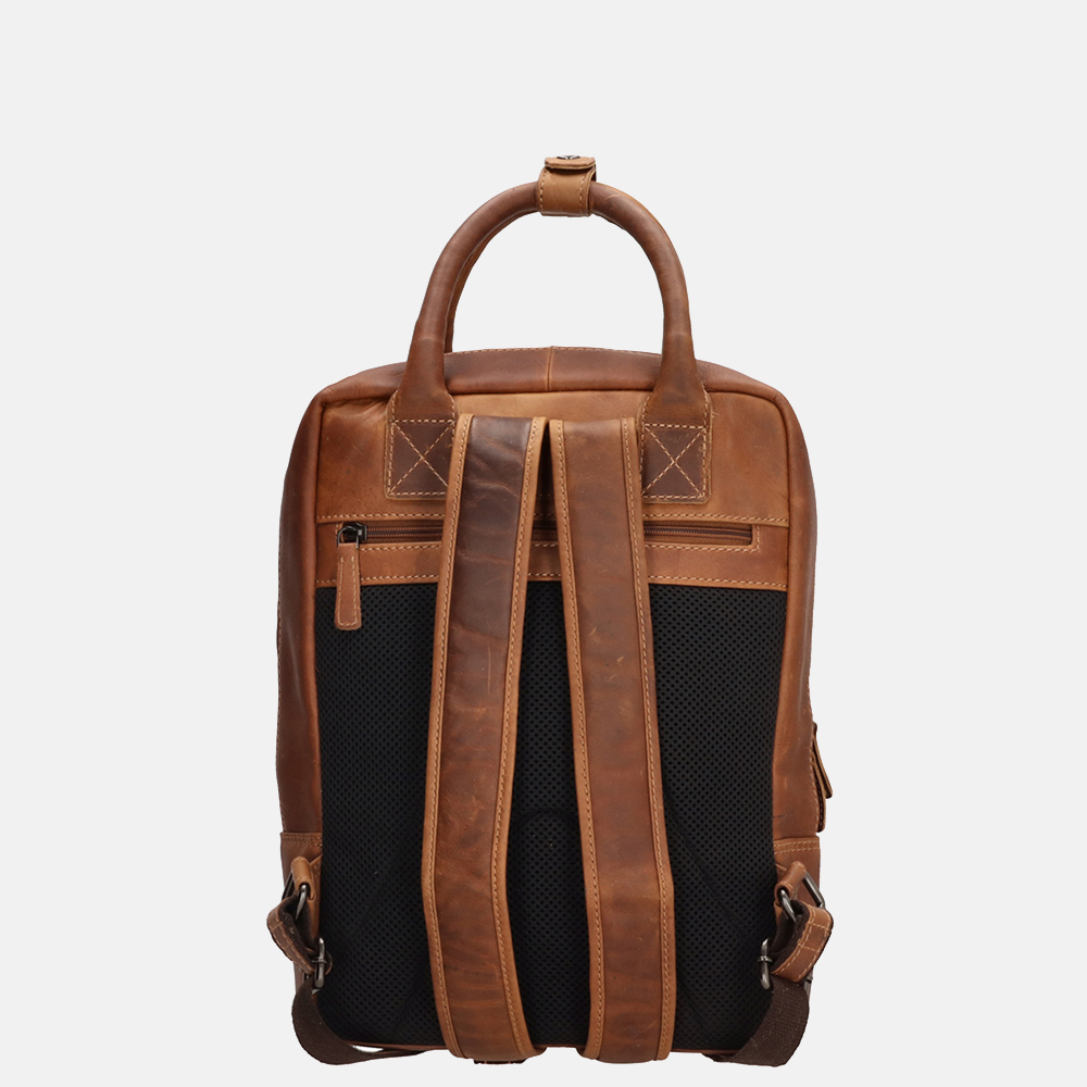 Hide & Stitches rugzak cognac bij Duifhuizen