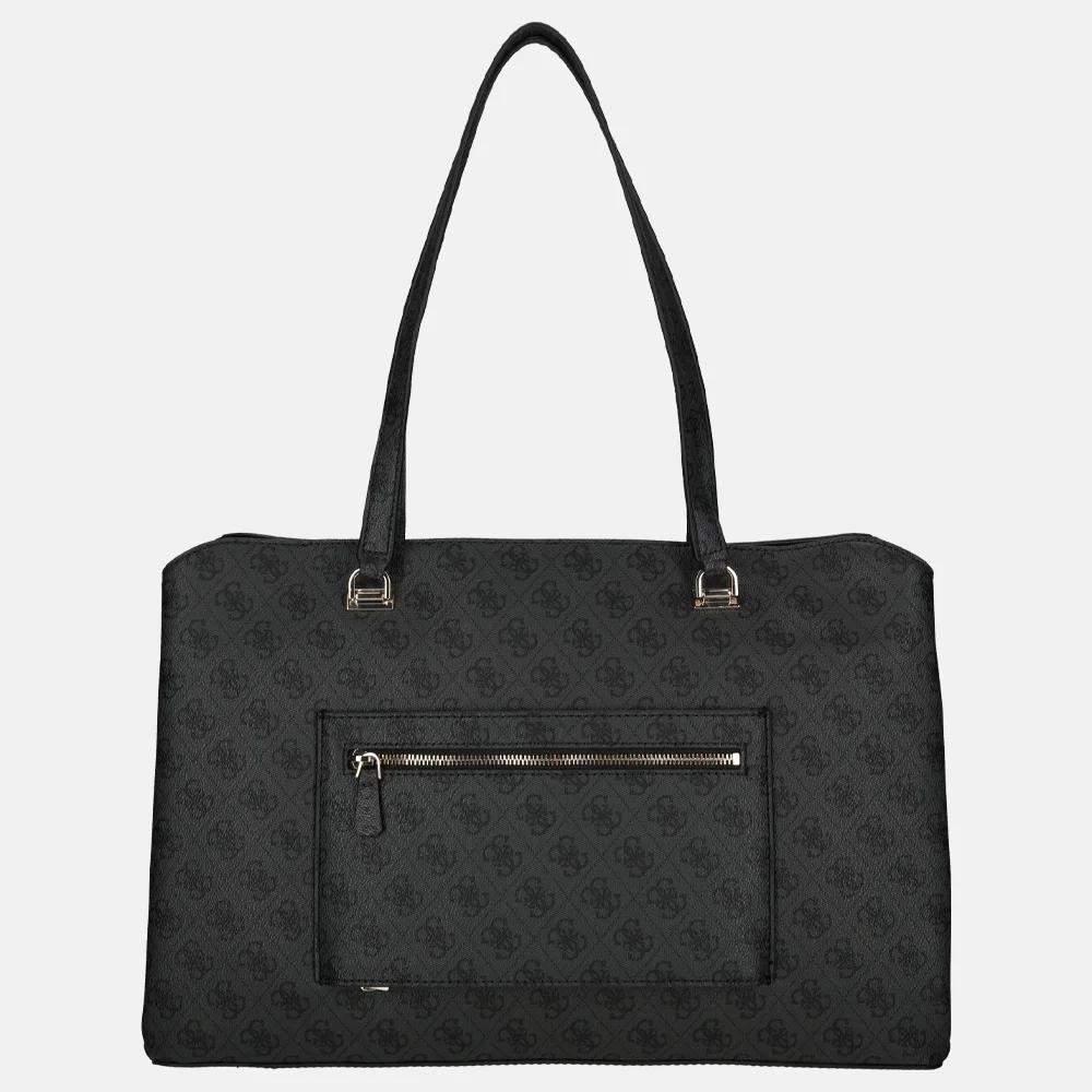 Guess Orlina travel tote shopper coal logo bij Duifhuizen