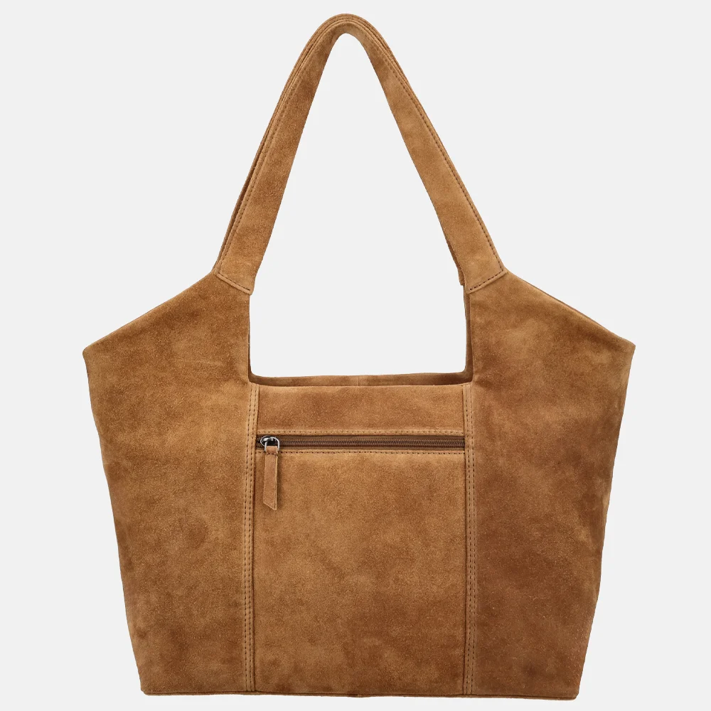 Hide & Stitches Brazos shopper L camel bij Duifhuizen