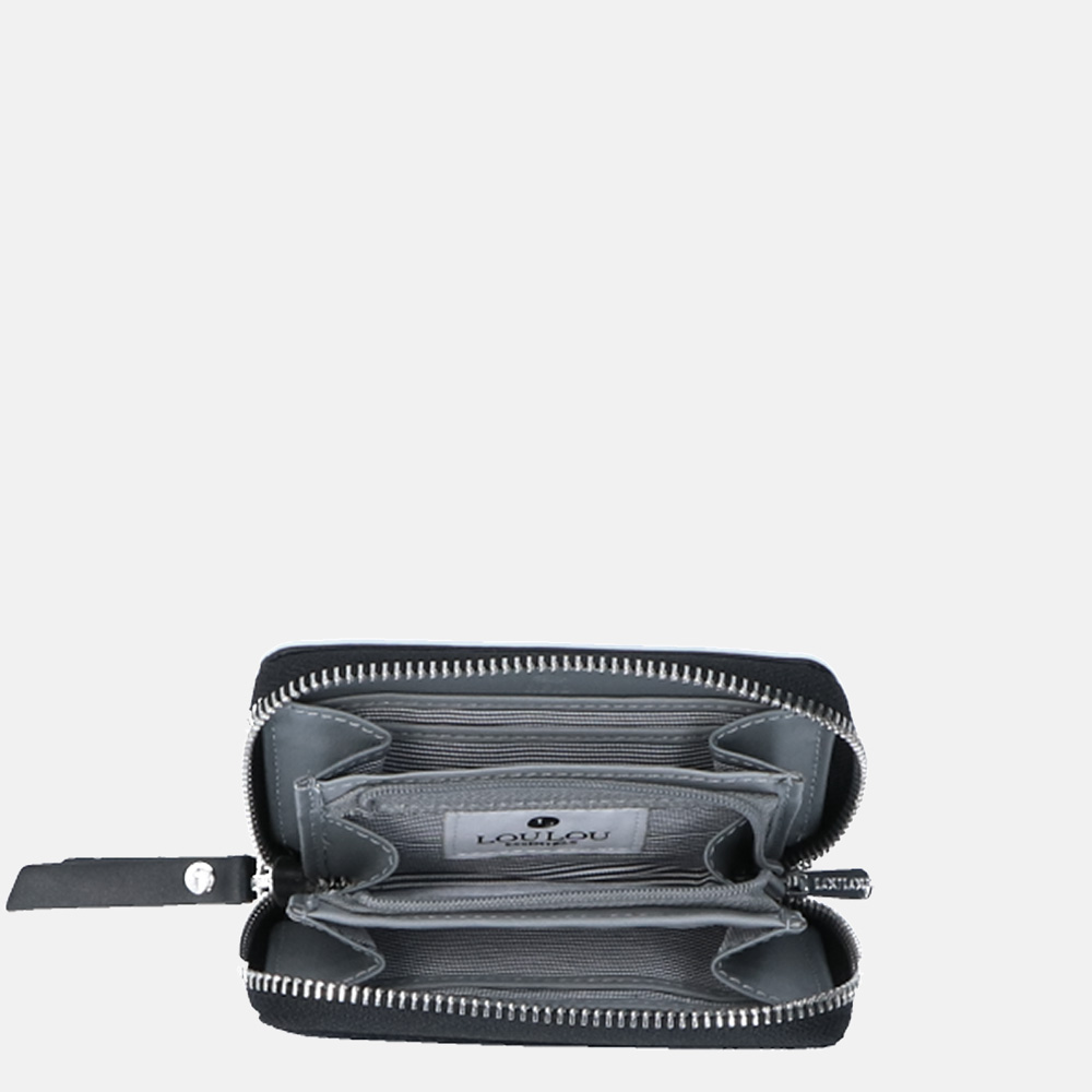 Loulou Essentiels Stud Wallet portemonnee XS black bij Duifhuizen