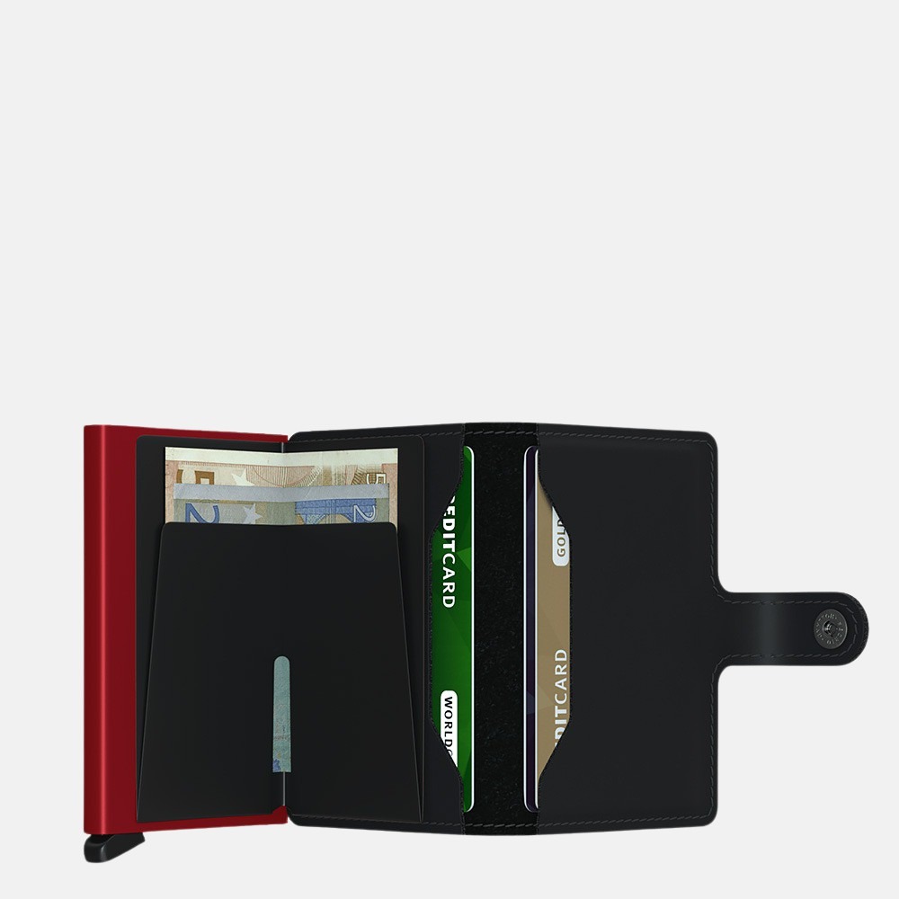 Secrid Miniwallet pasjeshouder matte black red bij Duifhuizen