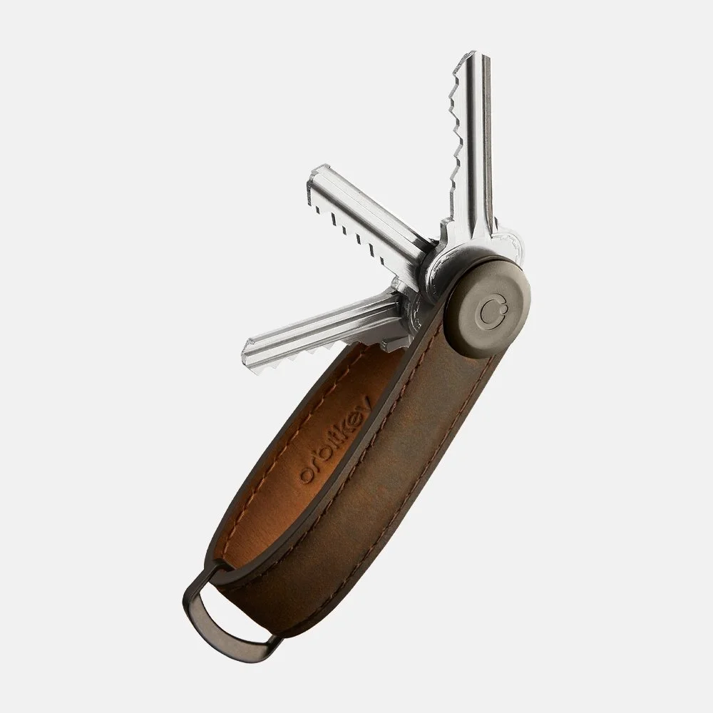 Orbitkey Key Organizer 2.0 Crazy Horse oak brown/brown bij Duifhuizen