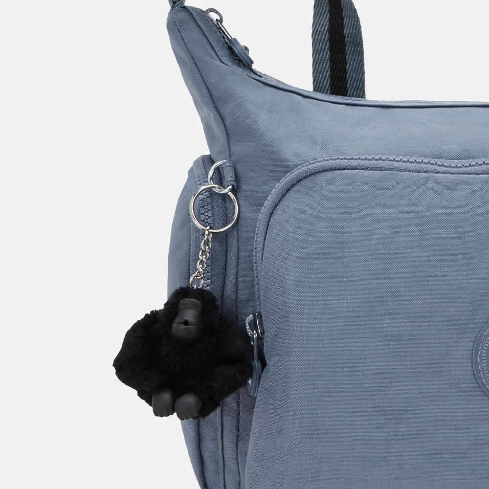 Kipling Gabb schoudertas blue stone bij Duifhuizen