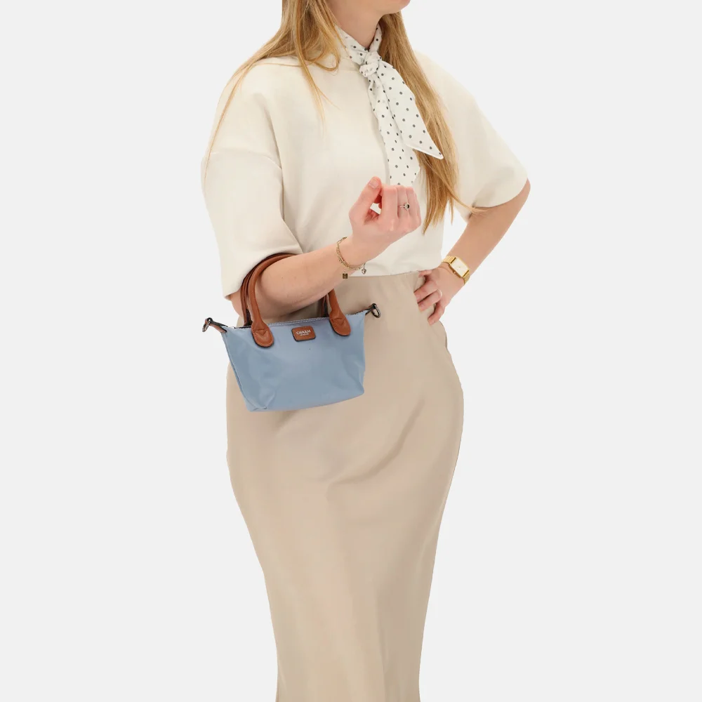 Charm London Buckingham handtas XS staalblauw bij Duifhuizen