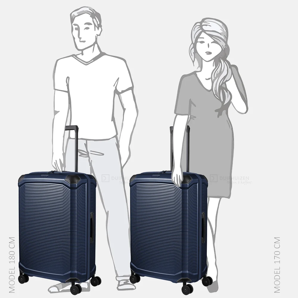 Travelite Millennium spinner 76 cm navy bij Duifhuizen