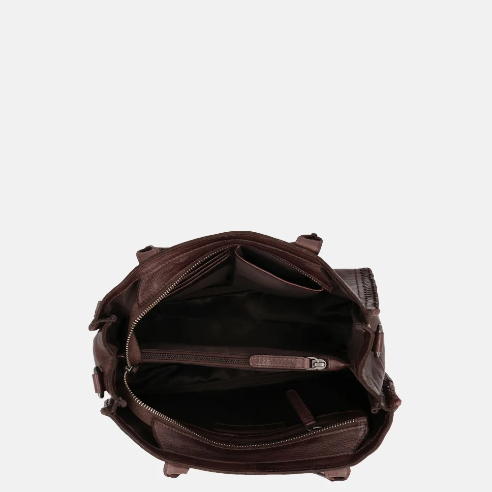 Hide & Stitches Country handtas M donkerbruin bij Duifhuizen