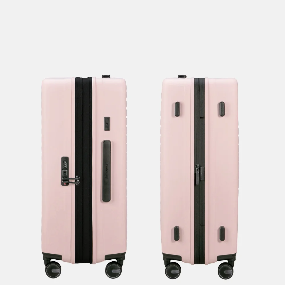 Samsonite Restackd reiskoffer 68 cm uitbreidbaar rose bij Duifhuizen