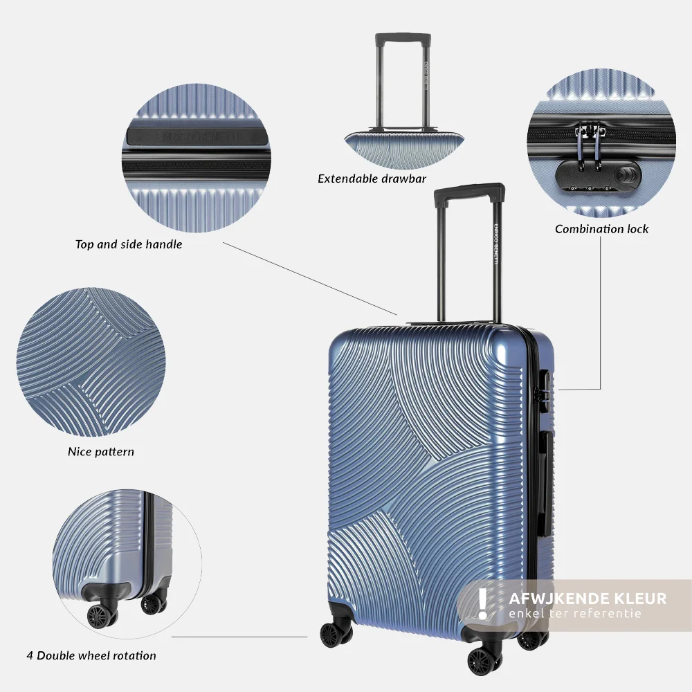 Enrico Benetti 2-delige kofferset Louisville reiskoffers roze bij Duifhuizen