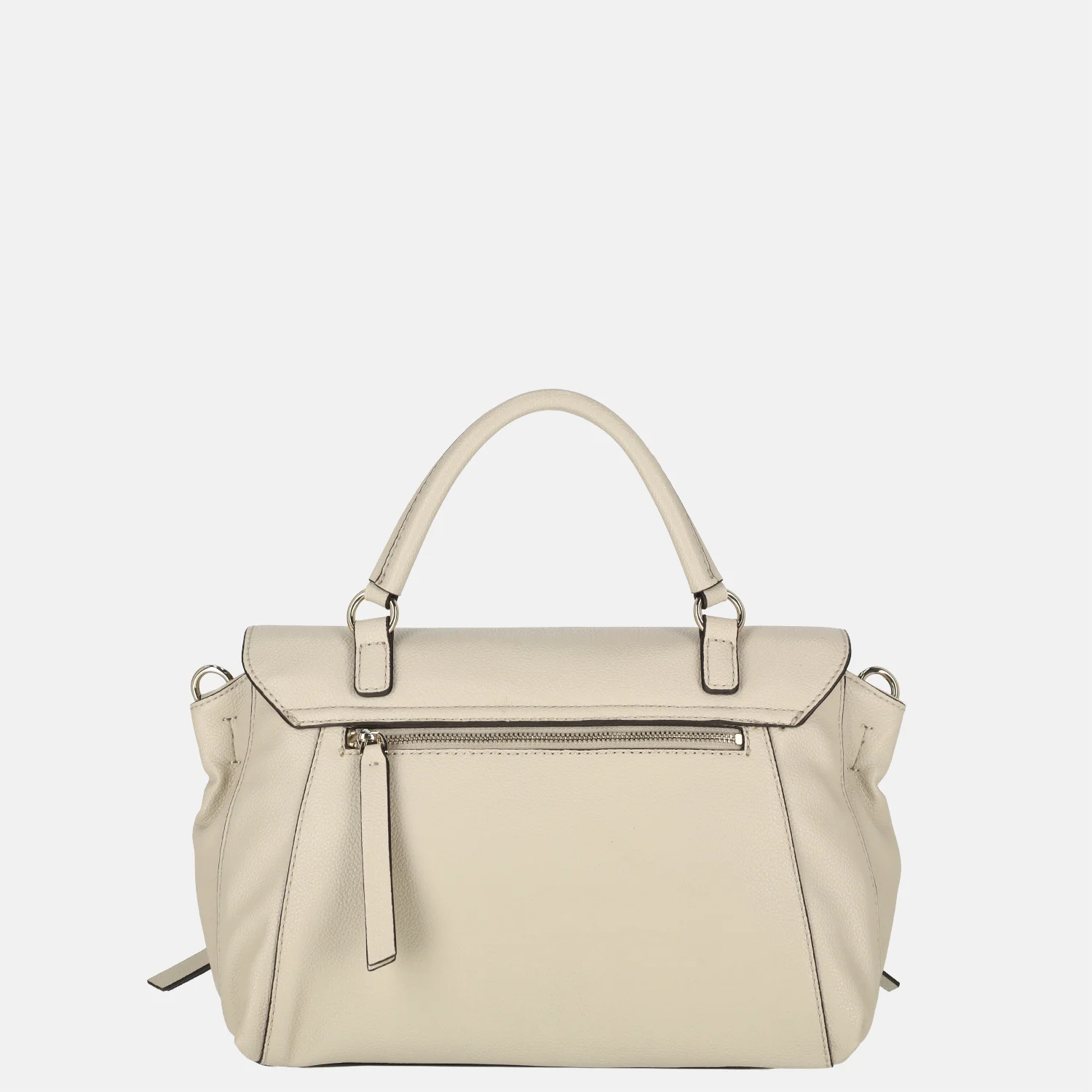 Guess Devon top handle handtas light taupe bij Duifhuizen