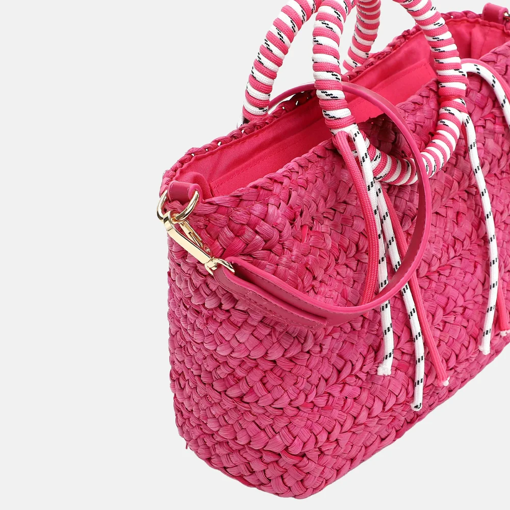 Emily & Noah Jolanda handtas riet S pink bij Duifhuizen