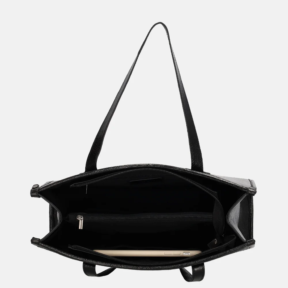 Charm London Kingsway shopper zwart bij Duifhuizen