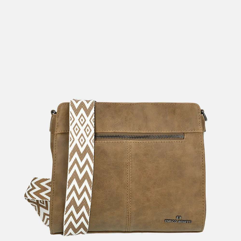 Enrico Benetti Stacey crossbody tas camel bij Duifhuizen