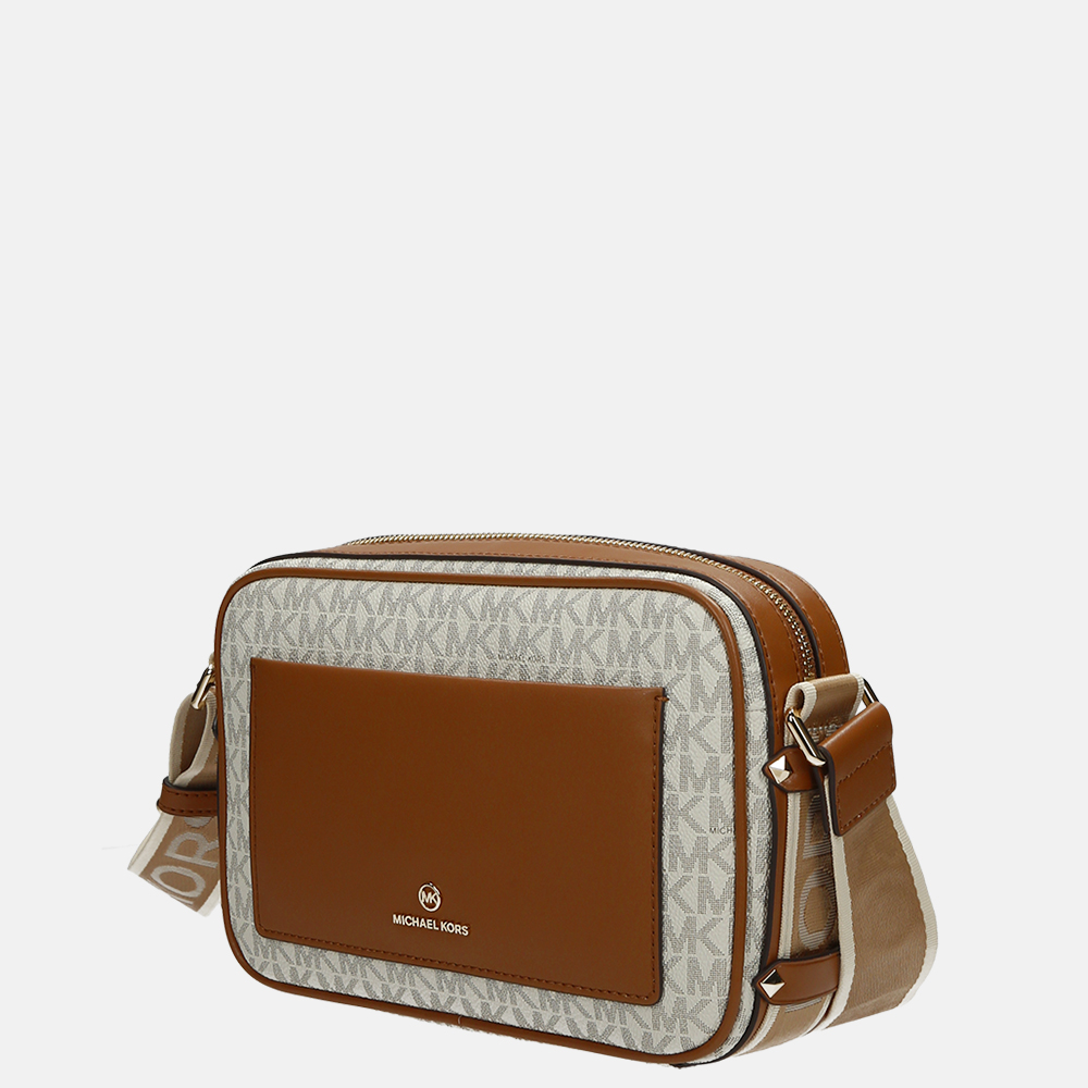 Michael Kors Meave crossbody tas L vanille/acorn bij Duifhuizen