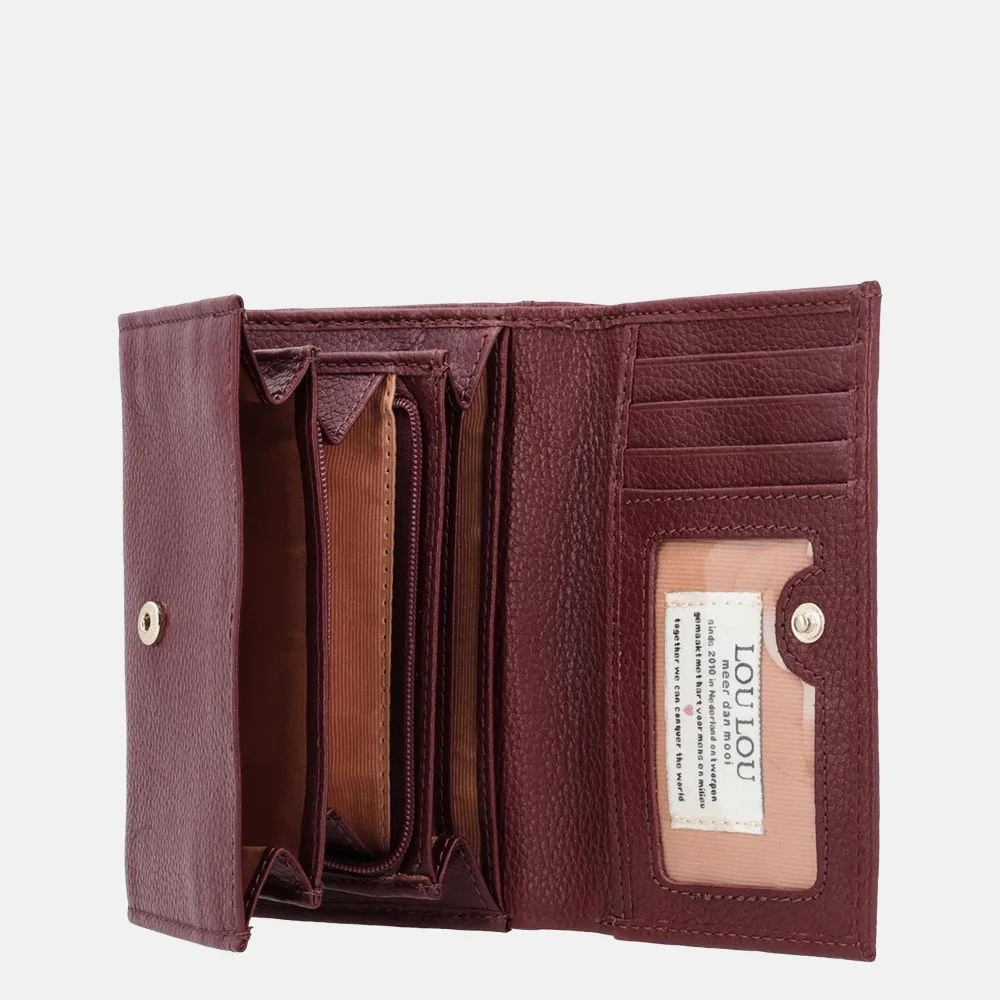 Loulou Essentiels Petite Fleur portemonnee S ruby bij Duifhuizen