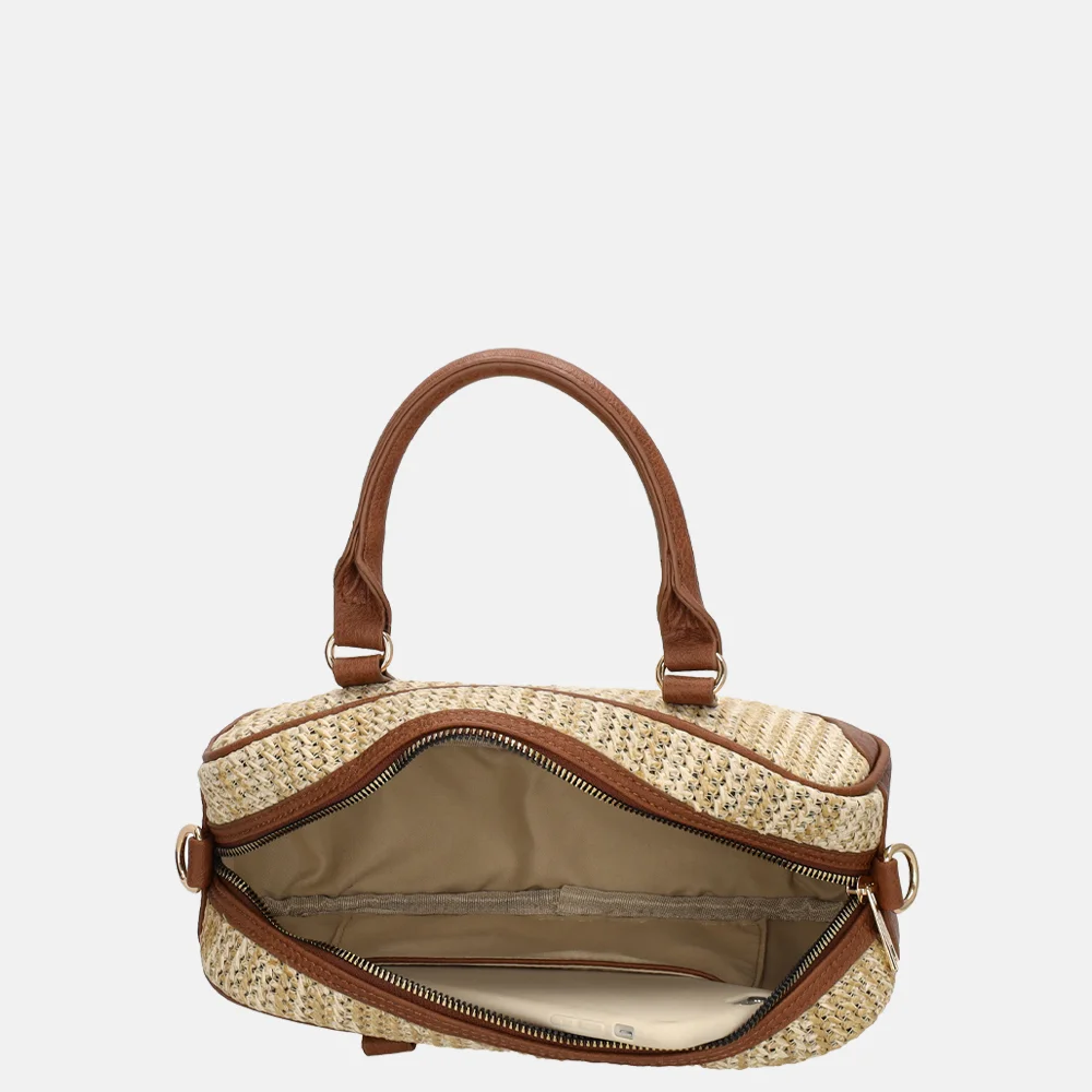 Charm London Hillingdon handtas beige/cognac bij Duifhuizen