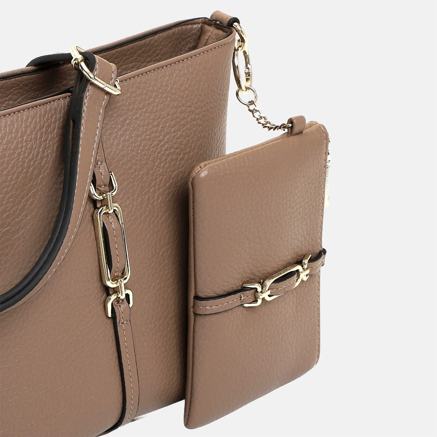 Emily & Noah Lewe crossbody tas taupe bij Duifhuizen
