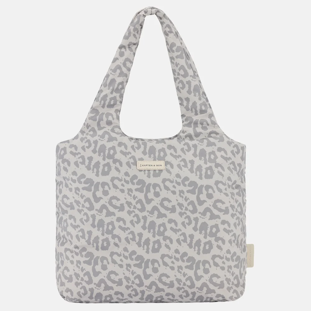 Kapten & Son Skara Cloud shopper 14 inch leopard sandstone