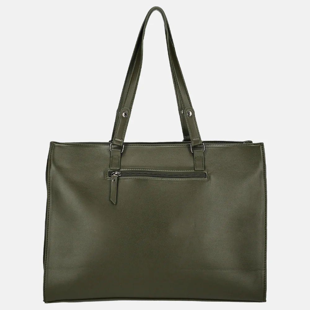 Enrico Benetti Evie shopper 15 inch olive bij Duifhuizen