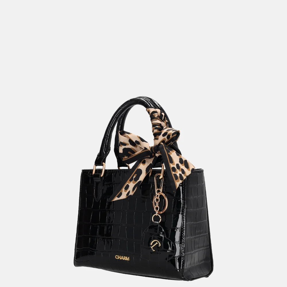 Charm London Knightbridge handtas zwart bij Duifhuizen