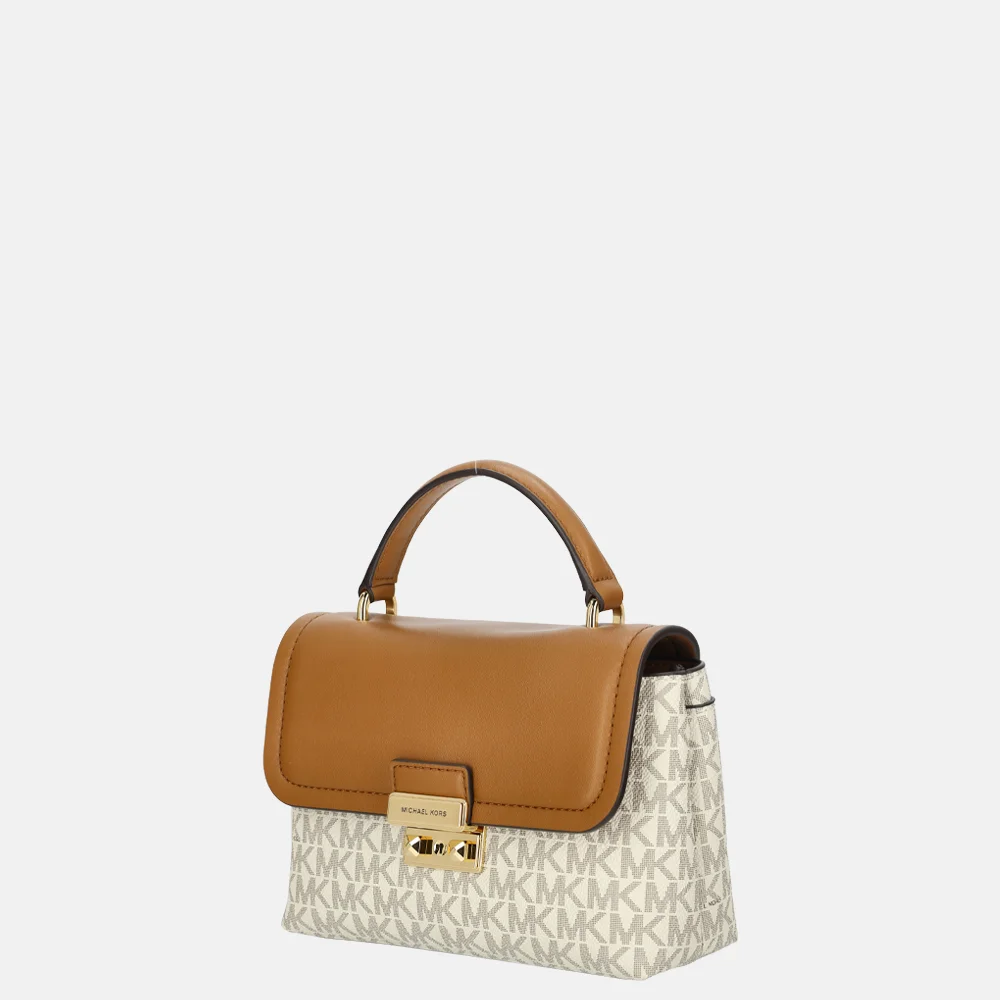 Michael Kors Tribeca crossbody tas XS vanilla/acorn bij Duifhuizen