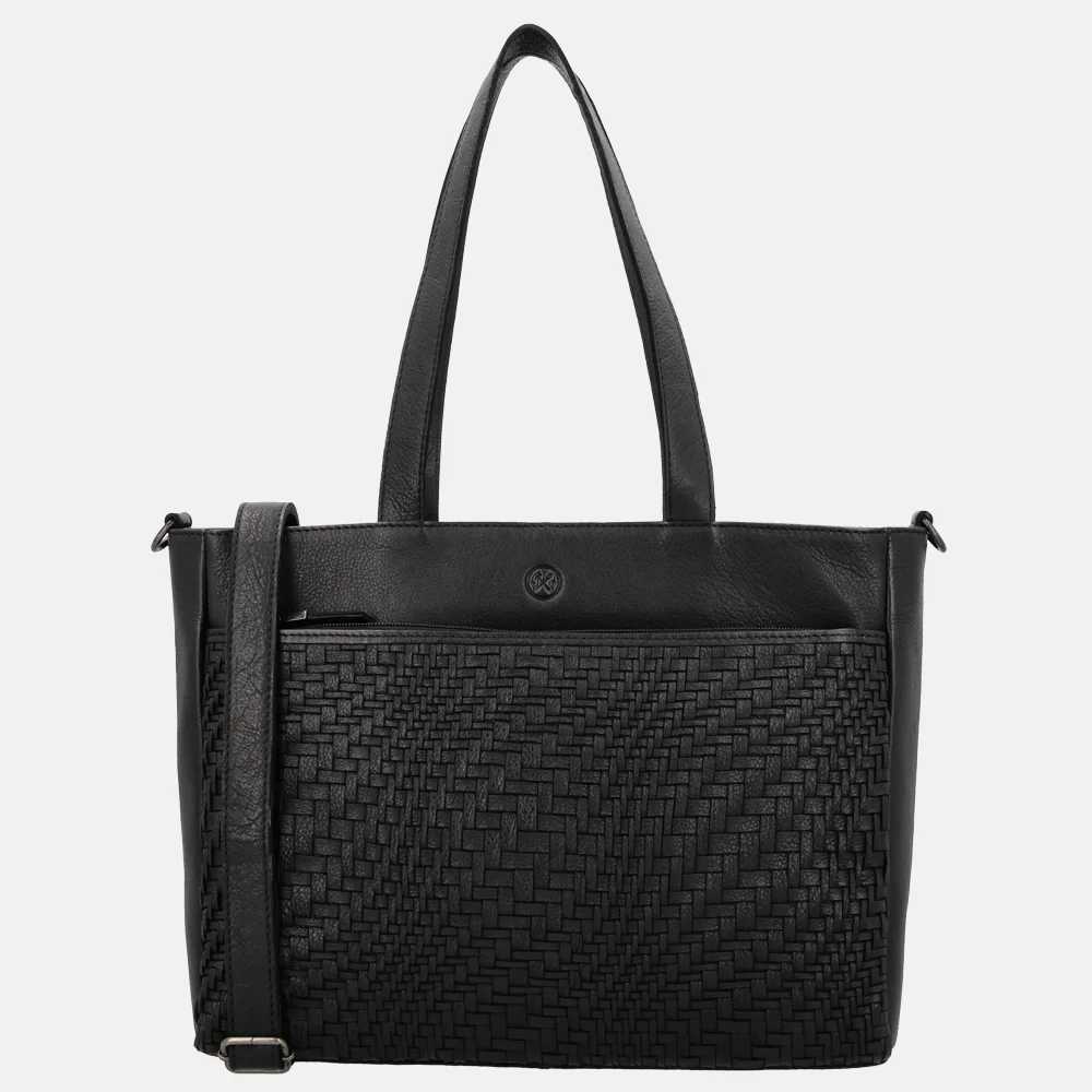 Hide & Stitches Inspired shopper zwart bij Duifhuizen