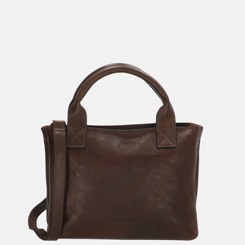 Micmacbags Discover handtas S dark brown bij Duifhuizen