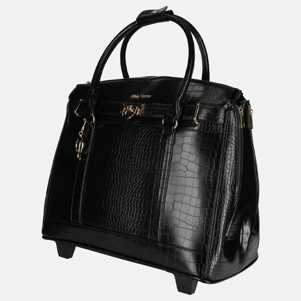 Olivia Lauren Jackson laptop trolley black bij Duifhuizen