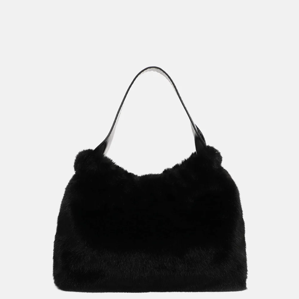 Emily & Noah faux fur handtas XS black bij Duifhuizen
