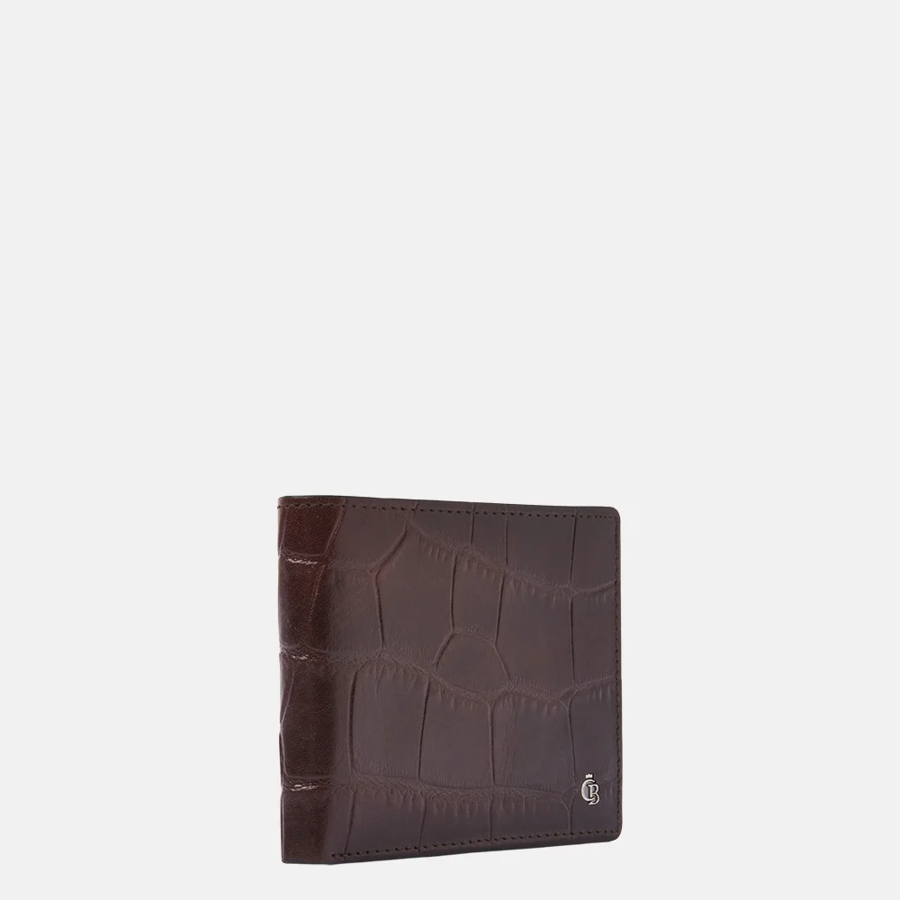 Castelijn en Beerens billfold portemonnee croco mocca bij Duifhuizen