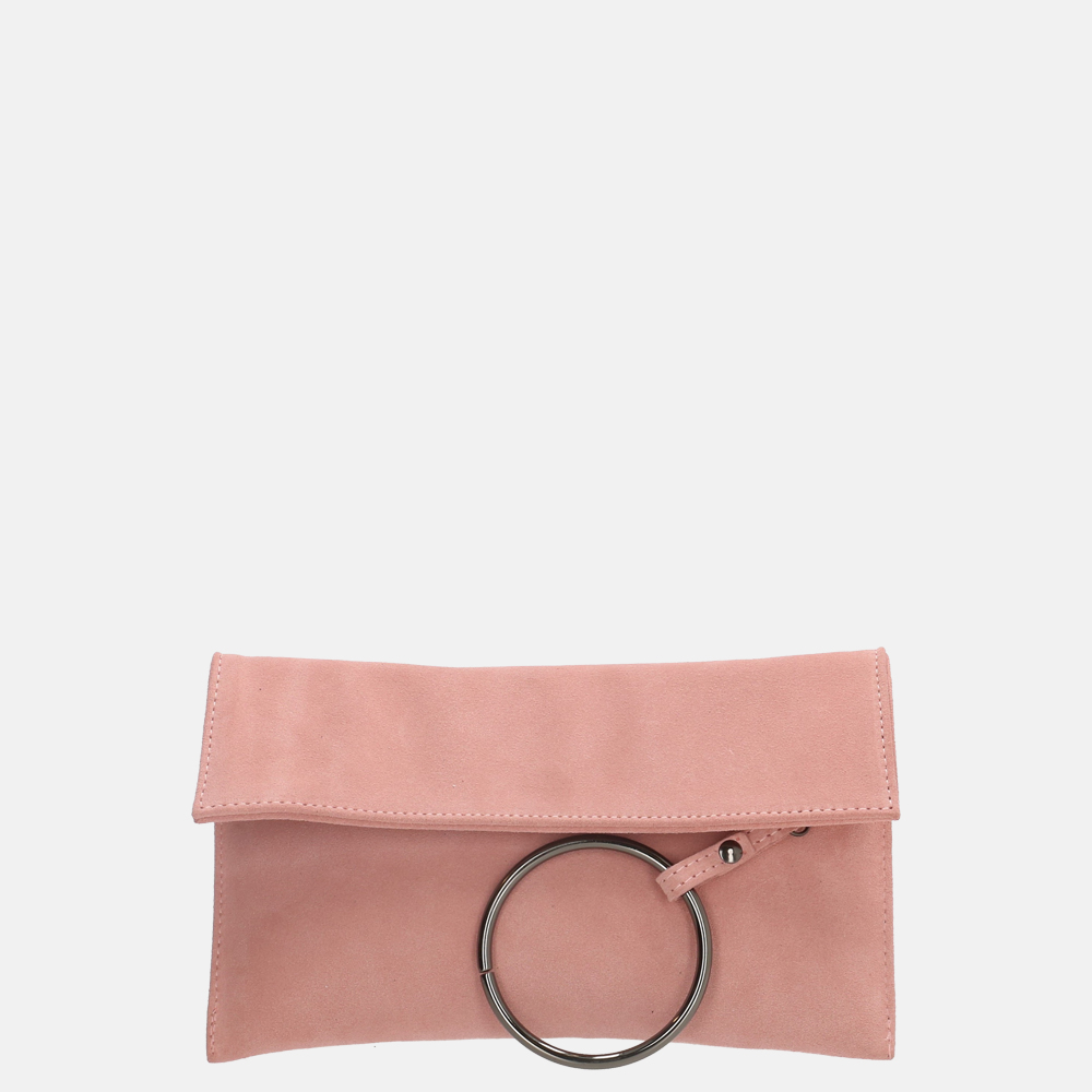 Charm London Leather Elisa clutch oud rose bij Duifhuizen